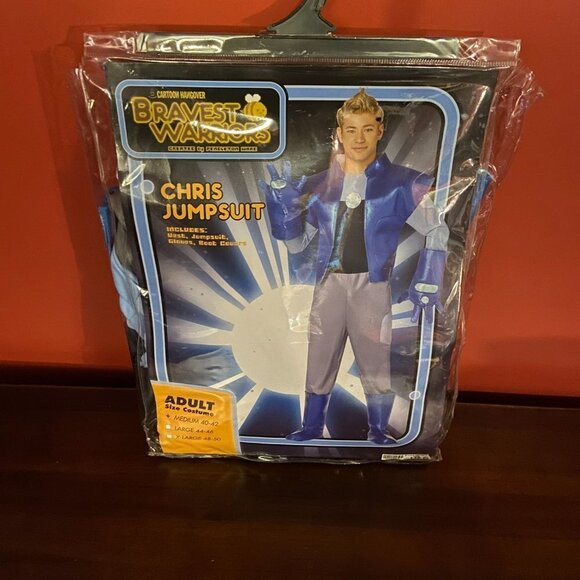 Cartoon Hangover Bravest Warriors Chris Jumpsuit Adult Costume - Size Medium NWT - Picture 2 of 5